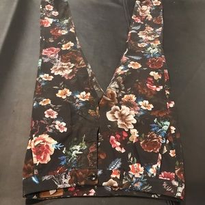 ASOS floral dress pant with buttoned crotch